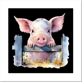 Friendly Pig Posters and Art